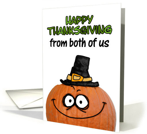 happy thanksgiving from both of us card (289616)