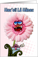 happy birthday flower - Hawaiian card