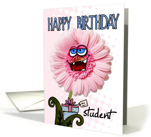 happy birthday flower - student card (299763)