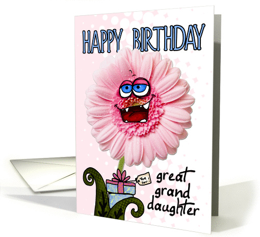 happy birthday flower - great granddaughter card (300381)