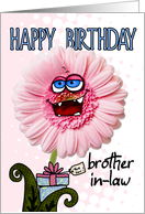 happy birthday flower - brother-in-law card