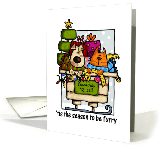 'tis the season to be furry card (302880)