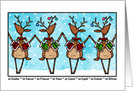 reindeer dance card