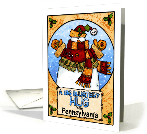 a big blustery hug from Pennsylvania card (314503)