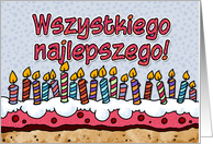 Polish birthday card - Wszystkiego najlepszego card