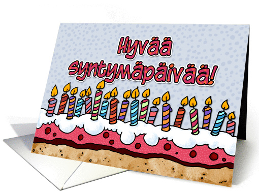 Hyv syntympiv  - Finnish birthday card (379603)