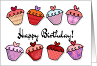 Happy birthday - cupcake card