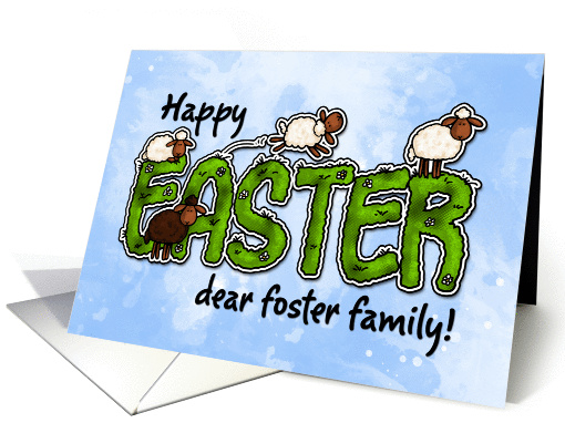Happy Easter dear foster family card (385608)
