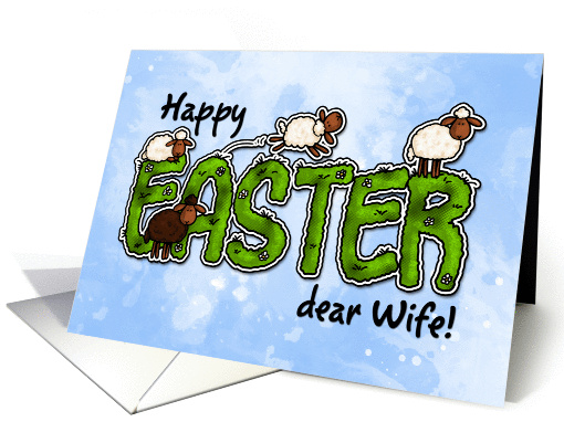 Happy Easter dear wife card (386111)