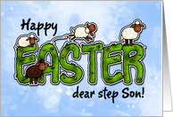 Happy Easter dear step son card