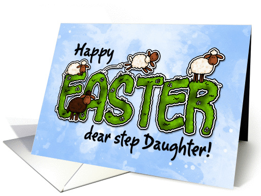 Happy Easter dear step daughter card (386123)