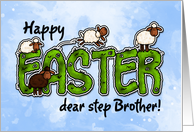 Happy Easter dear step brother card