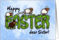Happy Easter dear sister card