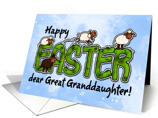 Happy Easter dear great granddaughter card (386204)