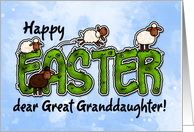 Happy Easter dear great granddaughter card