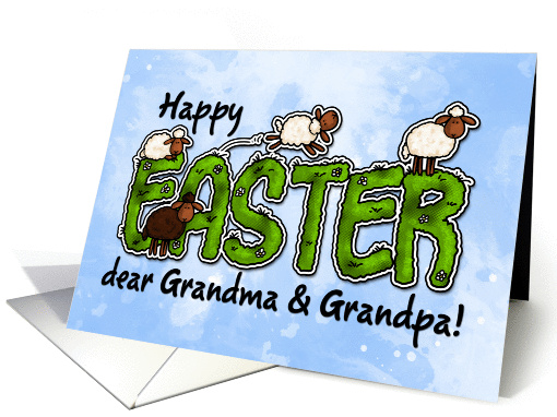 Happy Easter dear grandma & grandpa card (386236)