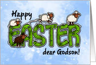 Happy Easter dear godson card