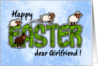 Happy Easter dear girlfriend card