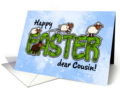 Happy Easter dear cousin card (386434)