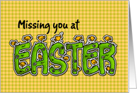 Missing you at Easter card
