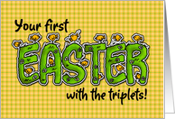 your first Easter with the triplets card