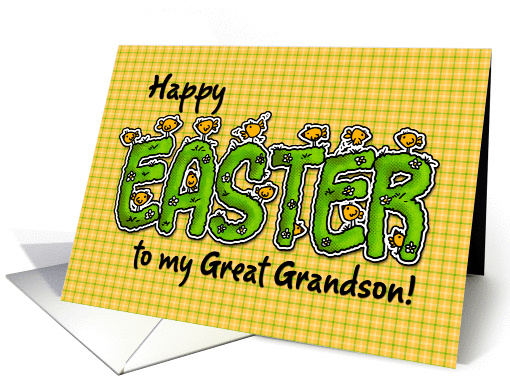 Happy Easter to my great grandson card (388404)