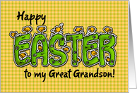 Happy Easter to my great grandson card