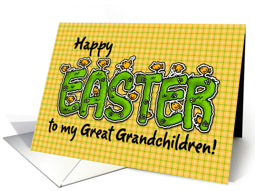 Happy Easter to my great grandchildren card (388405)