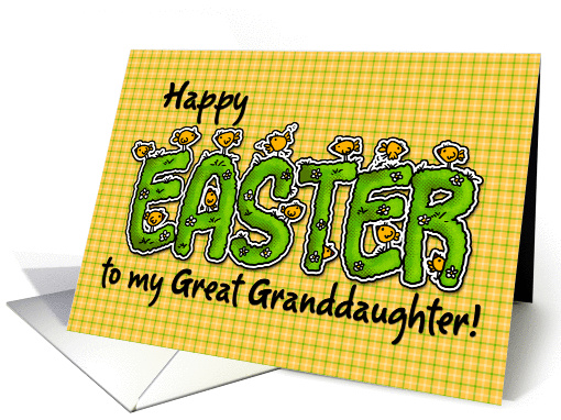 Happy Easter to my great granddaughter card (388406)