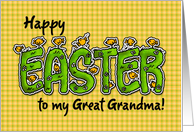 Happy Easter to my great grandma card