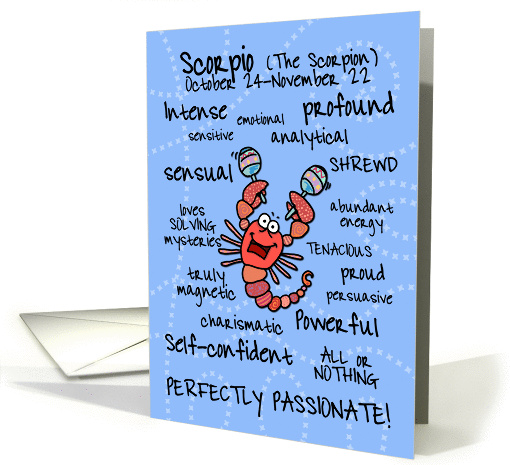 Zodiac Birthday - Scorpio card (391480)