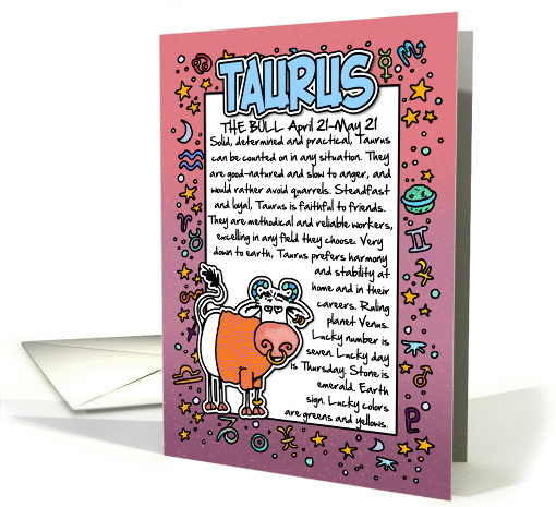 Zodiac Birthday - Taurus card (392260)