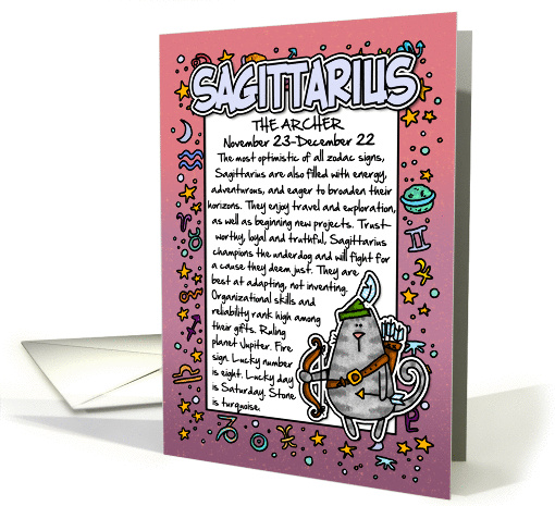 Zodiac Birthday - sagittarius card (392301)