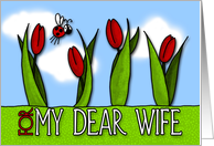 mother’s day tulips - for my dear wife card