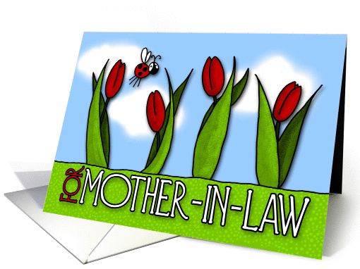 mother's day tulips - for mother-in-law card (392963)