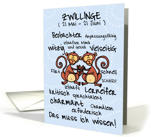 Tierkreiszeichen - Zwillinge card (394673)