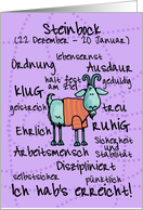 Tierkreiszeichen - Steinbock card