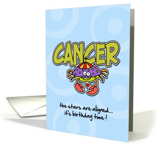 Happy Birthday Cancer card (396921)