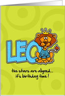 Happy Birthday Leo card