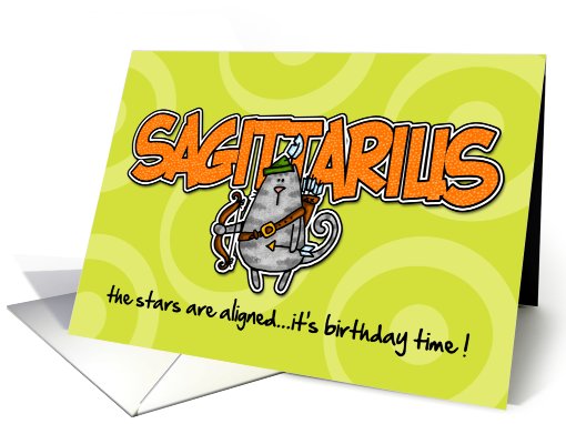 Happy Birthday Sagittarius card (396929)