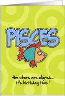 Happy Birthday Pisces card