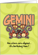 Gemini - birthday party invitations card