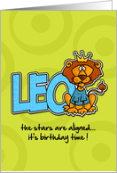 Leo - birthday party invitations card