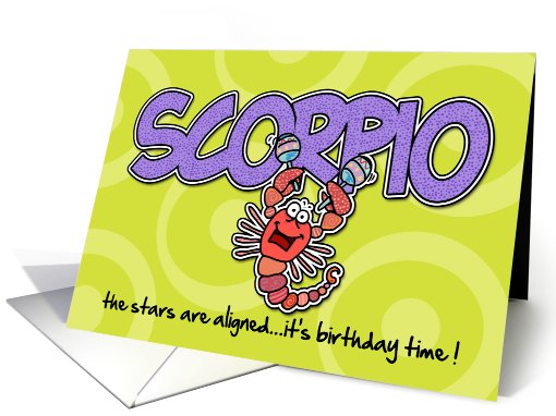 Scorpio - birthday party invitations card (399067)