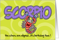 Scorpio - birthday party invitations card