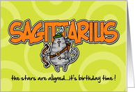 Sagittarius - birthday party invitations card