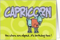 Capricorn - birthday party invitations card