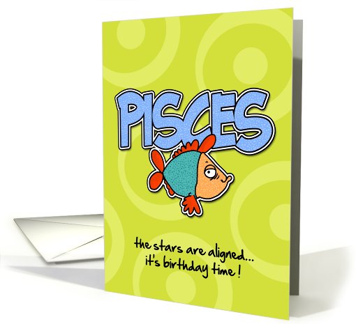 Pisces - birthday party invitations card (399071)