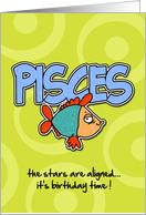 Pisces - birthday party invitations card