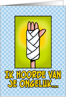 Beterschap - arm in het gips card